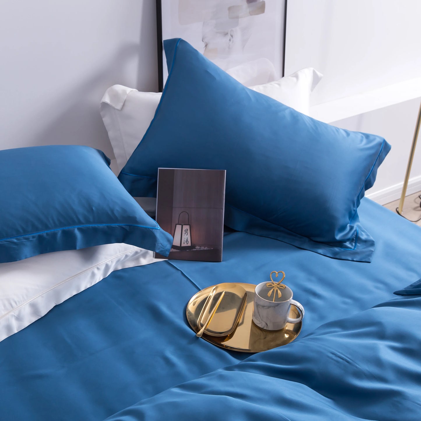 4pc. blue bedding