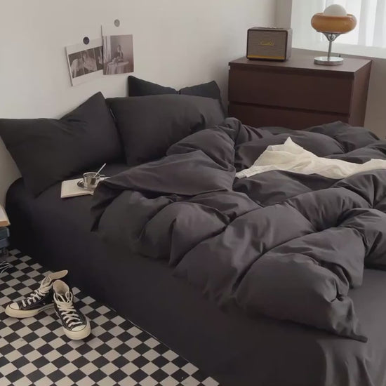 Brushed Washed Cotton Bedding Set - Soft & Relaxed
